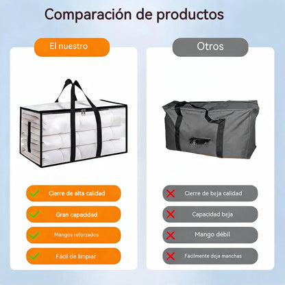🎁 Caja de almacenamiento de tela transparente | Organizador de armario plegable – ¡Perfecto para ropa, juguetes, mantas y más! 🧸👕📦