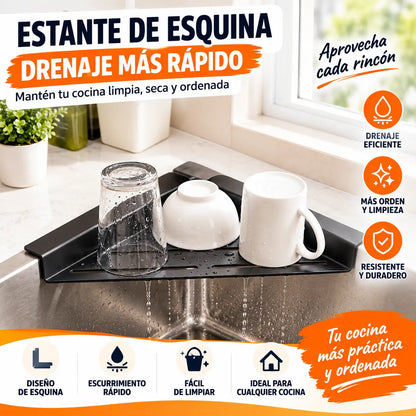 🔥Escurridor de fregadero que ahorra espacio