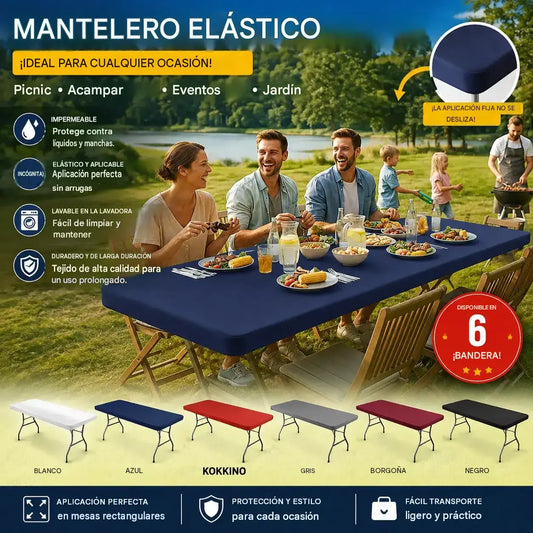 🔥✨【Compra 1 y llévate 1 gratis】 Mantel elástico multifuncional para mesa de pícnic