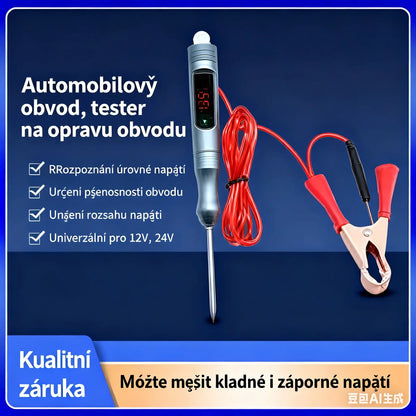 🚗⚡🔋🔥Testovacie pero s automatickým stmievaním digitálneho displeja, detekcia a oprava obvodov, pero na detekciu poruchy napätiapozitivă și negativă