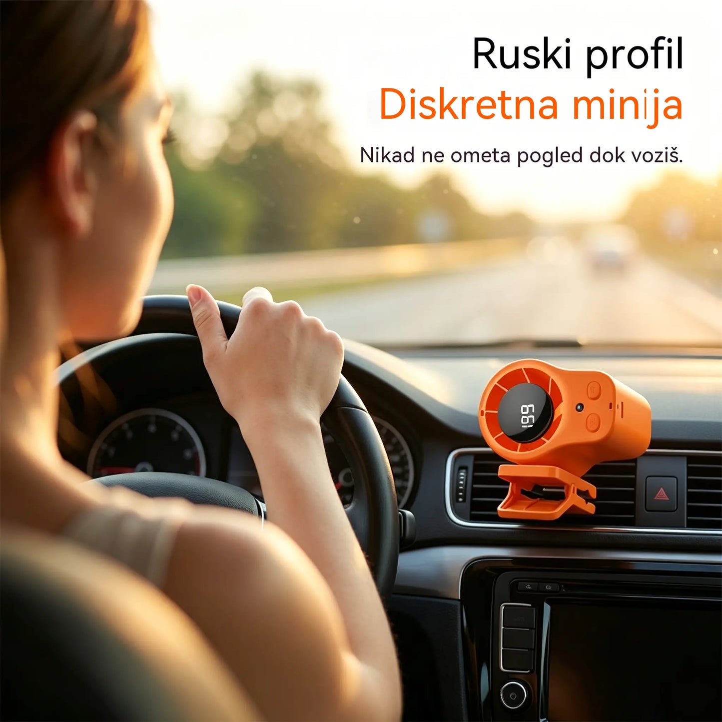 🌀 Ventilator bez upotrebe ruku s LED zaslonom, integriranom kopčom i 199 podesivih razina