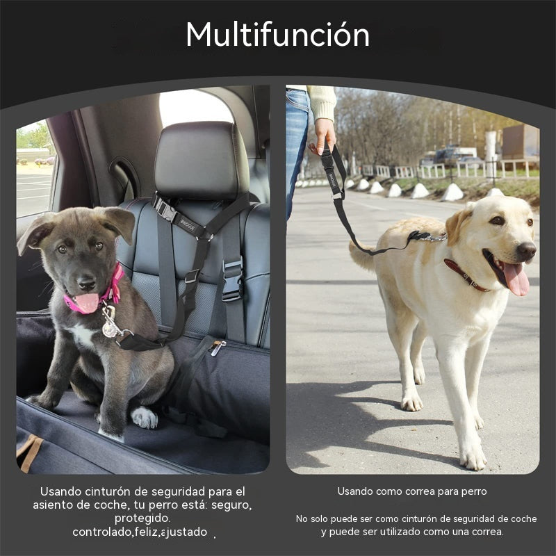 [2 pieza 22 euros] Cinturón de seguridad para perros y correa para pasear (2 en 1)