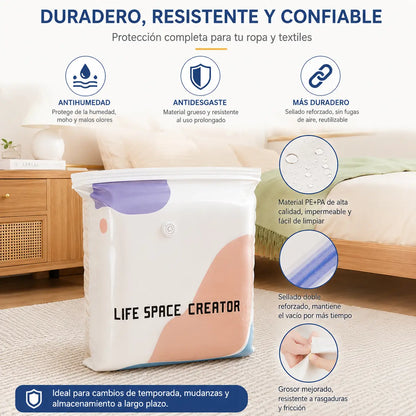 👕📦【5 piezas 25 euros】Bolsas de compresión para guardar ropa, no requieren vacío, diseño reforzado.