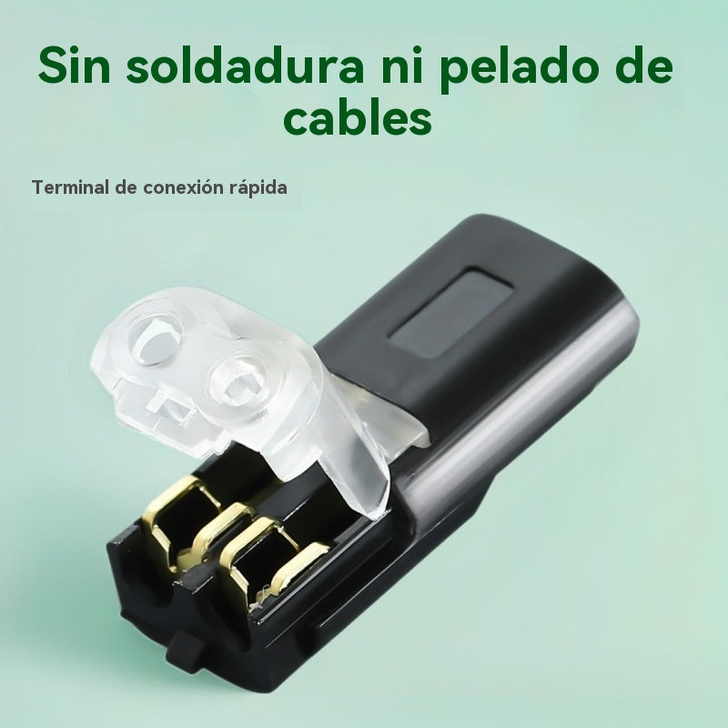 [20 piezas 24 euros]Conector enchufable de doble cable con presilla de bloqueo