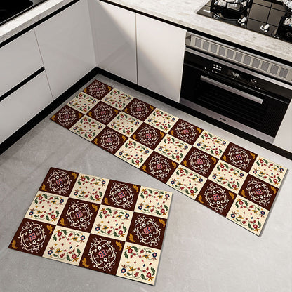 【40x60 + 40x120 cm】Alfombra de suelo antideslizante, resistente a las manchas y altamente absorbente.