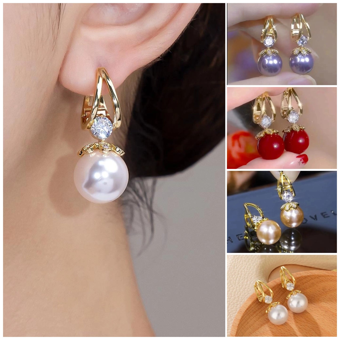 💋 Pendientes de plata con perlas de lujo francés de nuevo estilo 2026