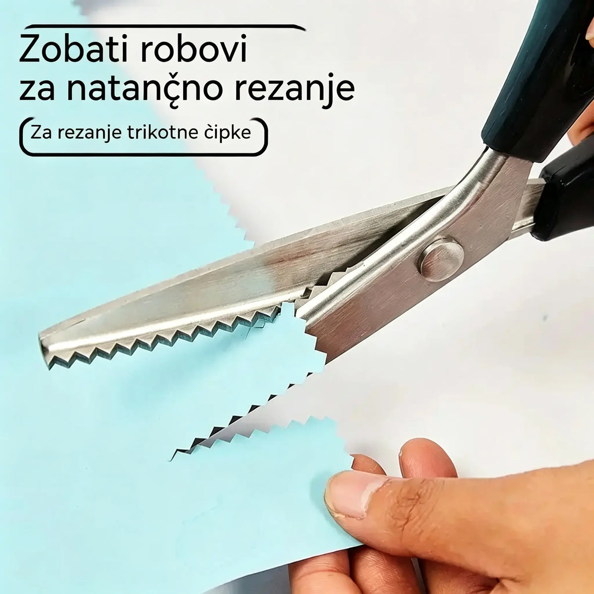 2 kosa za 23 €！Kupite enega, enega dobite brezplačno！ Profesionalne cikcak škarje - Škarje za blago z ostrimi nazobčanimi rezili