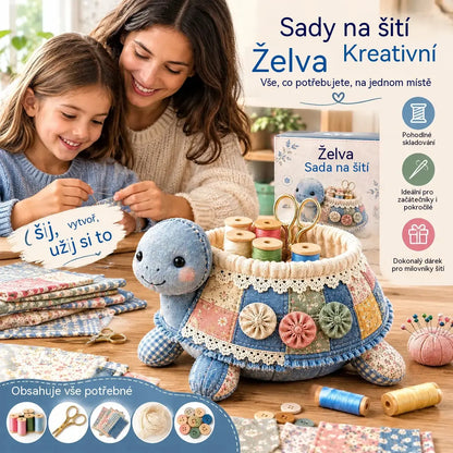 🧵 DIY sada na ušití patchworkového organizéru na šití s motivem zvířátek 🎨