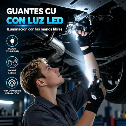 🎣🔦 Guantes con Luz LED para Pesca Nocturna | Guantes con Linterna en los Dedos para Reparaciones, Camping y Emergencias
