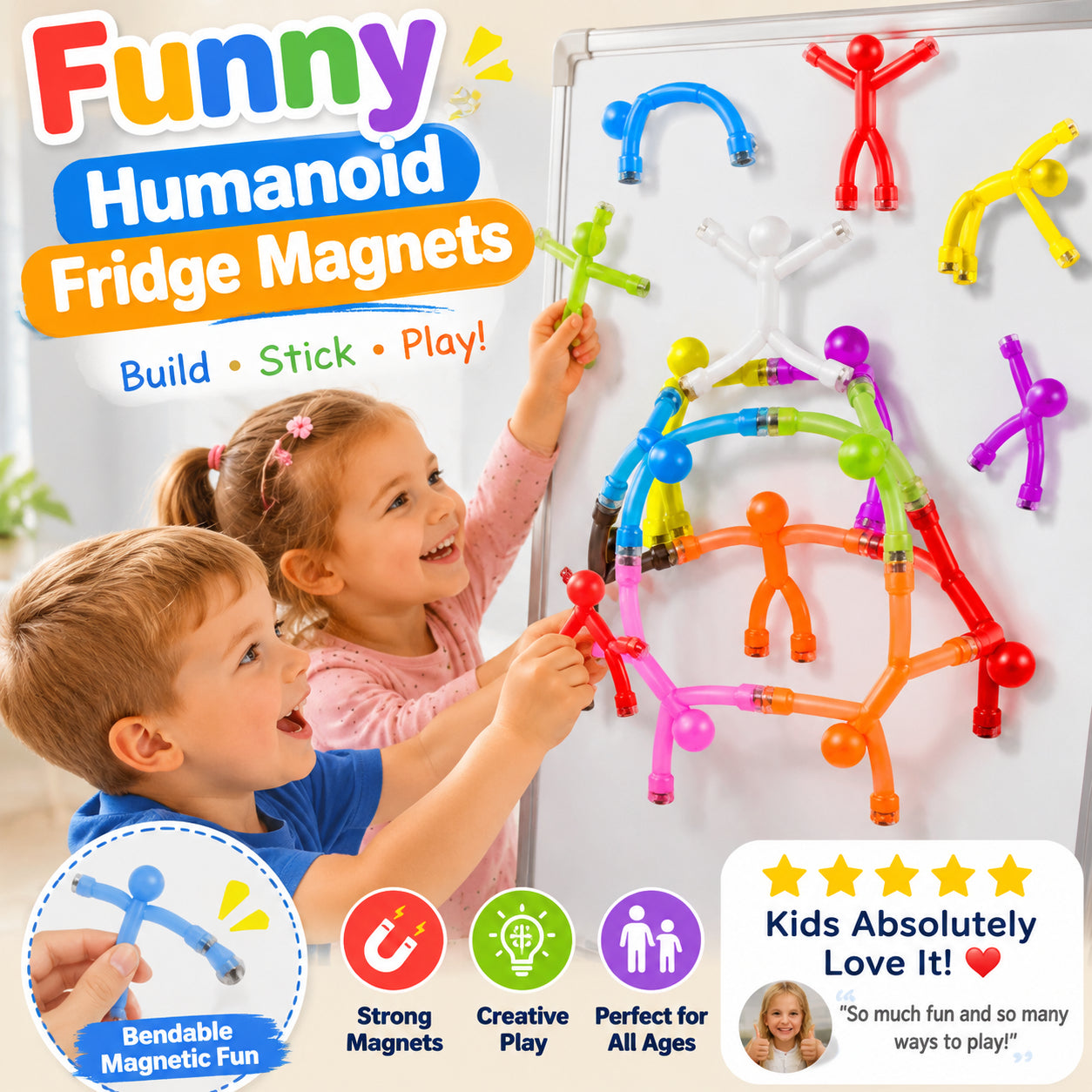 💯🎁【10 piezas】Imanes multifuncionales y divertidos con forma de humanoide para nevera