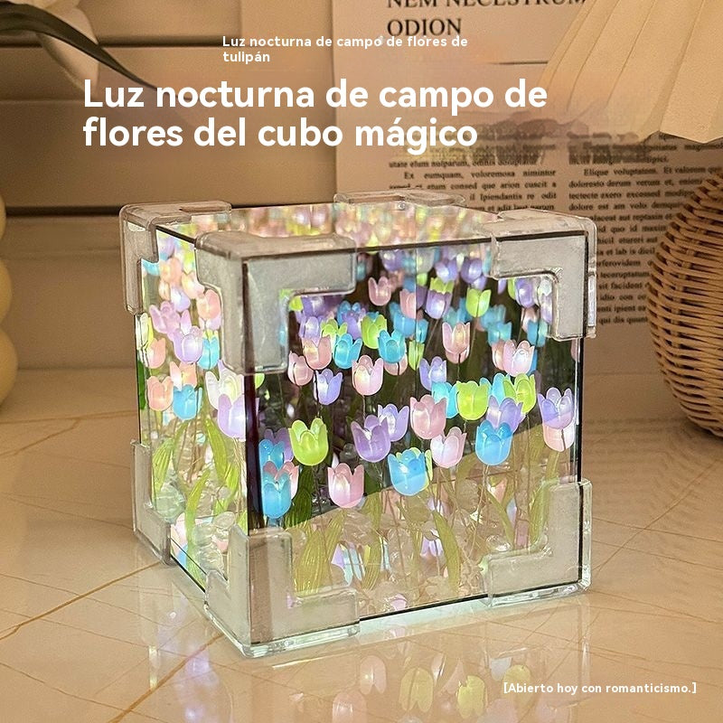 🔥🌟🌷DIY Cubo Mágico Luz Tulipán Espejo