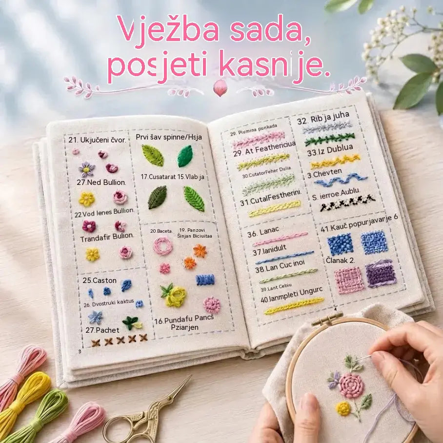 🧵✨ Bilježnica za vezenje | Bilježnica za vezenje "uradi sam" u koju ćete se zaljubiti