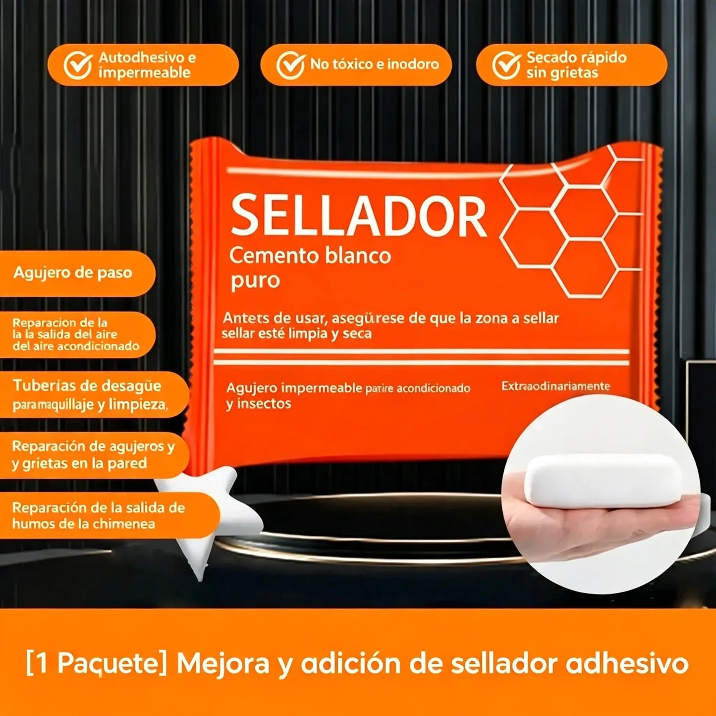 🔥【8 paquetes por 27 euros】💞 Sellador impermeable: previene eficazmente las fugas de aire, la humedad y las plagas; se forma, seca rápidamente y se puede pintar ✨