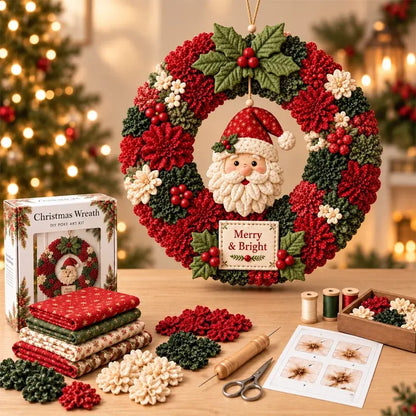 ⏰ POSLJEDNJI DAN! 50% POPUSTA ✨ Napravite božićni vijenac koji ćete s ponosom pokazati 🎄❤️ Komplet za izradu (3D tehnika umetanja tkanine) s uključenim podukama i vodičem.