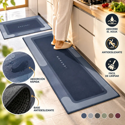 【1 juego de 2 piezas：40*60cm+40*120cm】💥Alfombra antideslizante y absorbente🦶