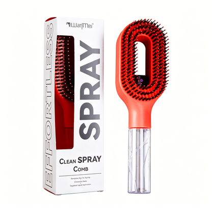 💖💨Un peine con función de pulverización de un solo botón para evitar eficazmente que el cabello se enrede.