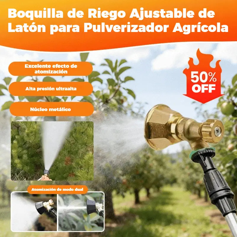 💦Boquilla de Riego Ajustable de Latón para Pulverizador Agrícola 🌾