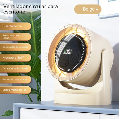 🧊🍃Nuevo ventilador de escritorio tipo turbina sin aspas (se puede montar en la pared)