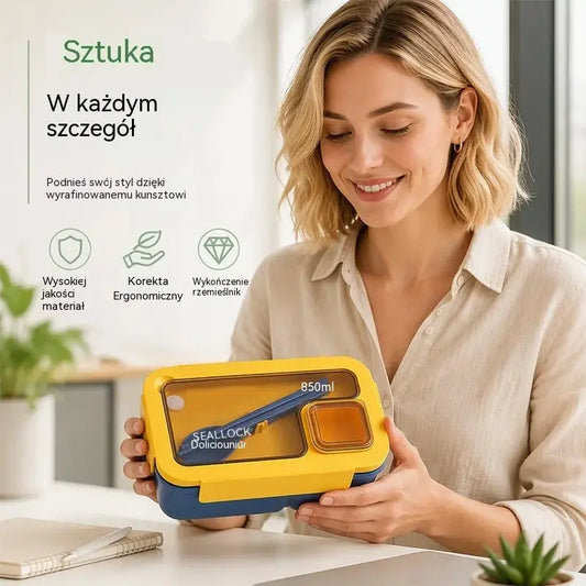 📢50% ZNIŻKI📢🍱 Polecany produkt | Lunchbox do mikrofalówki z przegródkami