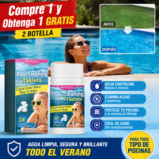 🔥Compre 1 y obtenga 1 gratis（2 botella）🏊‍Pastillas efervescentes para la limpieza de piscinas