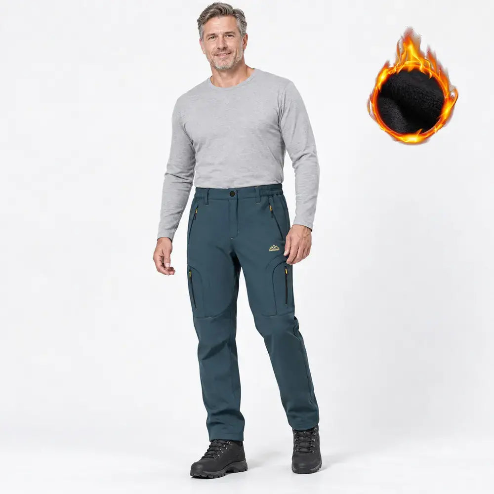 【M-6XL】Pánské softshellové outdoorové kalhoty – zateplené, rychleschnoucí, pružné, větruodolné, vodoodpudivé a prodyšné