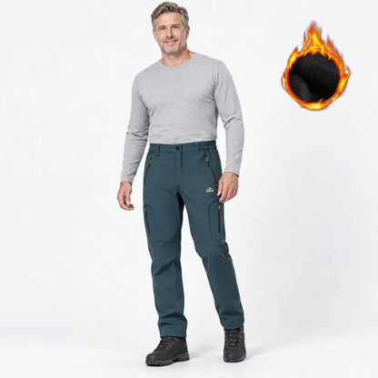 【M-6XL】Pánské softshellové outdoorové kalhoty – zateplené, rychleschnoucí, pružné, větruodolné, vodoodpudivé a prodyšné