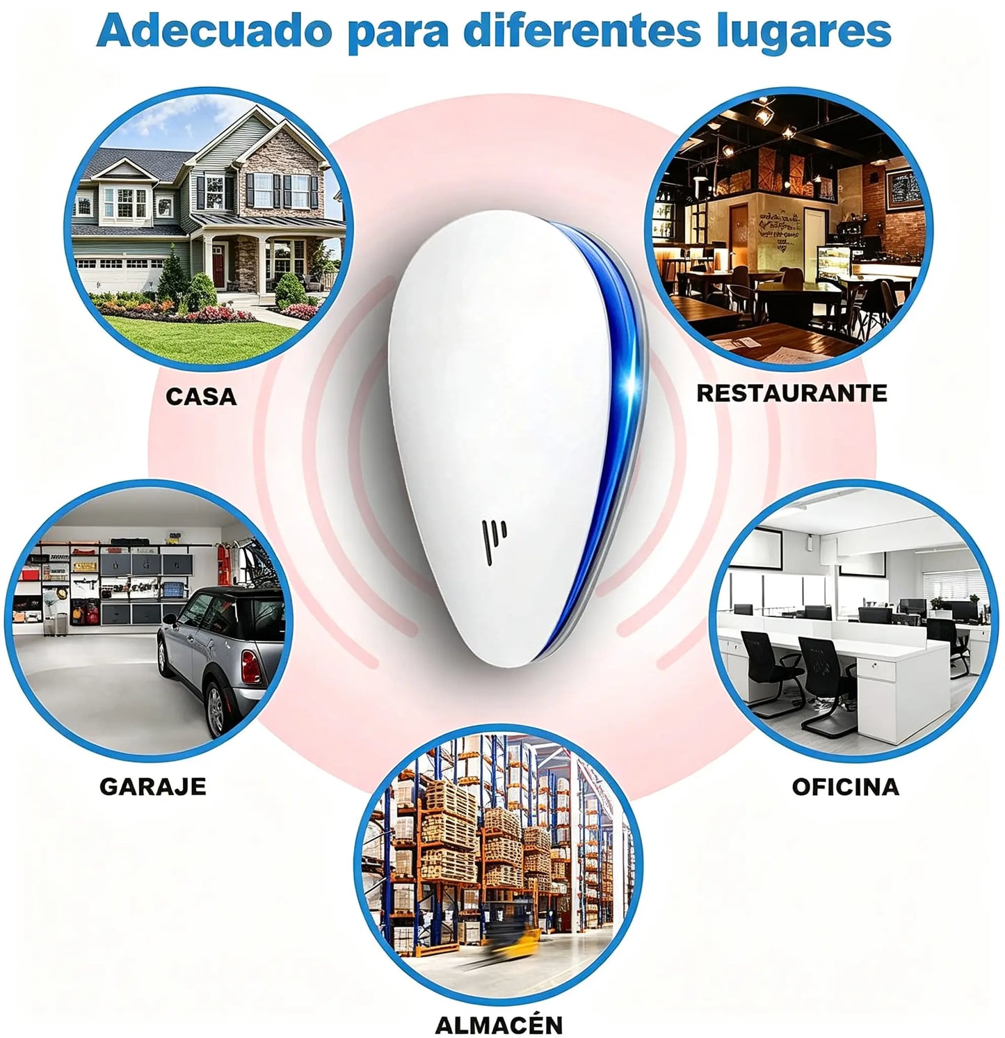 🔥【Compra 1 y llévate 1 gratis】2 artículos por 27 euros🚫🐭Repelente ultrasónico multifuncional inteligente de frecuencia variable para roedores e insectos！