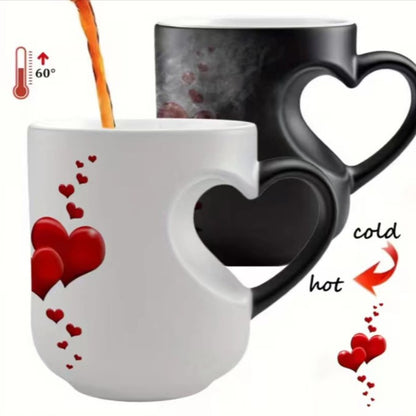 ☕Romantična keramična skodelica v obliki srca (barva se spreminja s toploto)💝✨
