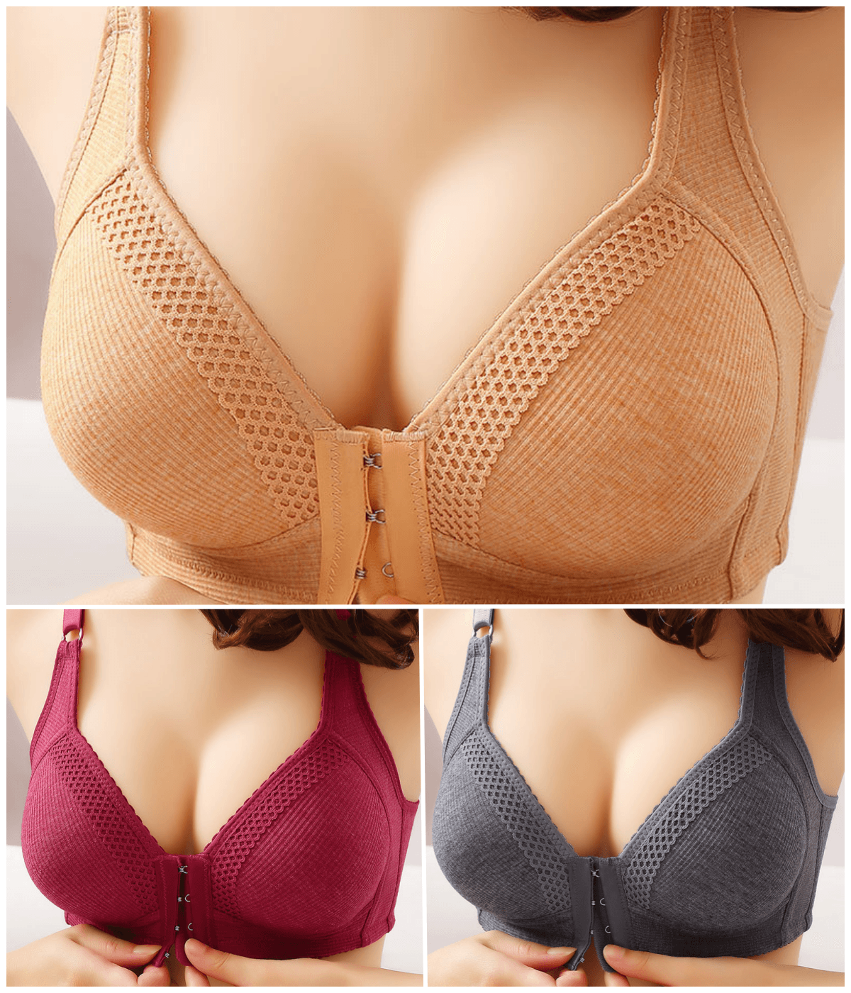 【3 piezas 29 euros】Sujetador push-up de alta calidad, sin costuras, moderno y sexy, previene la flacidez【40-90KG】