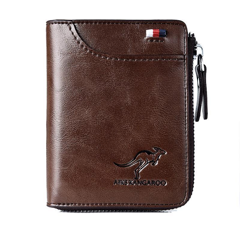 💥2026 Cartera antimagnética para hombre, de cuero suave y gran capacidad