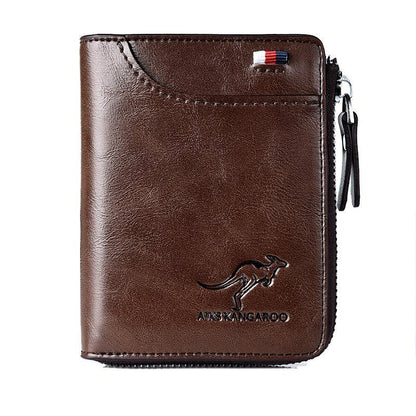 🔥【Venta caliente】Nueva cartera retro de cuero genuino multicapa de gran capacidad para hombre.