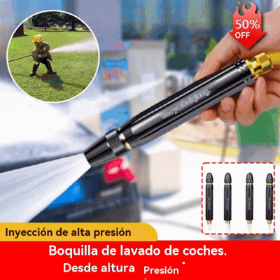 【4 piezas】Nueva boquilla de lavado de autos de alta presión, universal para regar flores, lavar autos y limpiar el suelo