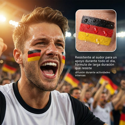 🚩2 unidades a 22 euros⚽Barra de maquillaje facial con los colores de la bandera nacional, perfecta para aficionados al deporte 🎨