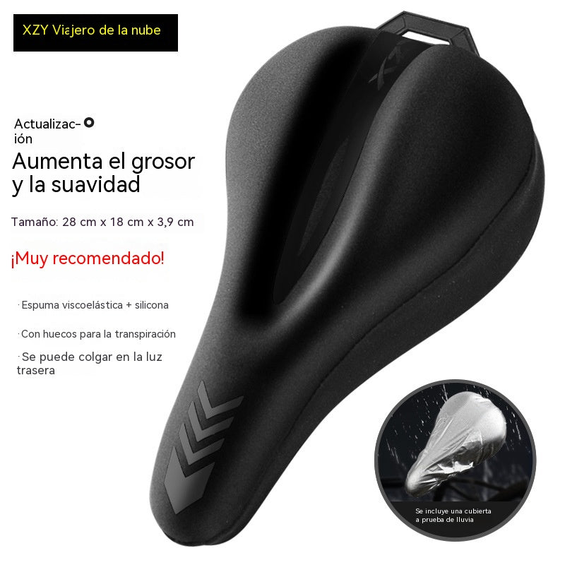 🚴‍♂️🕊️Funda de silicona para sillín: capa exterior transpirable, resistente a la intemperie. Instalación rápida, ajuste universal. Te mantiene fresco y seco. Imprescindible para quienes se desplazan a diario.