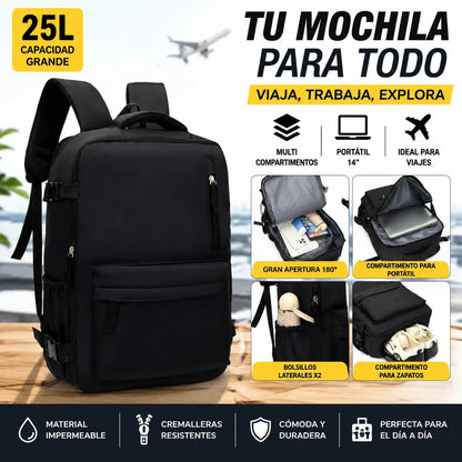 🎒✈️Mochila de mano de gran capacidad para vuelos cortos, apta tanto para hombres como para mujeres.
