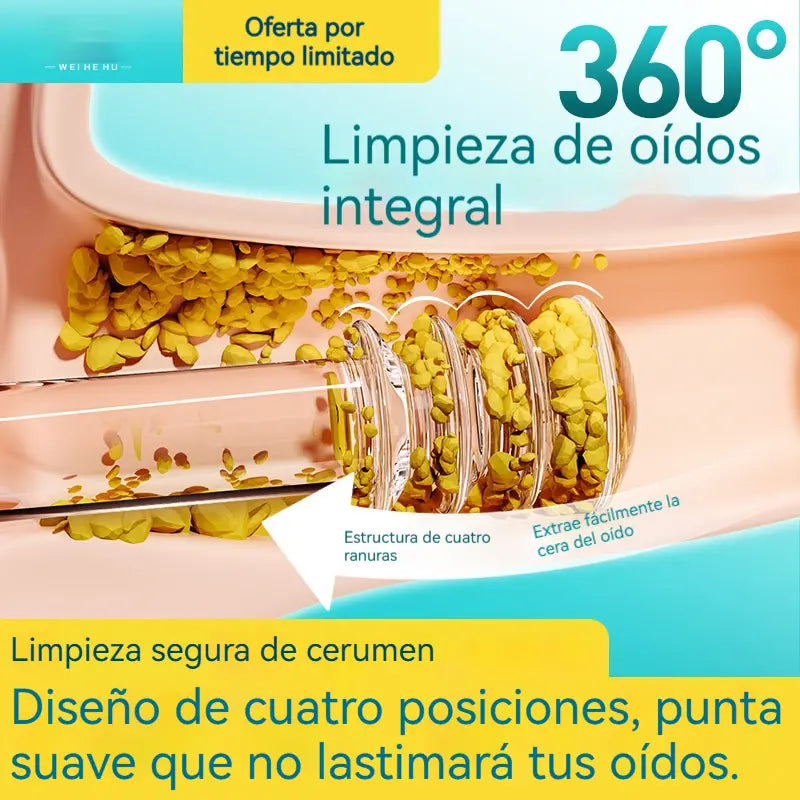 👂✨Nuevo palito de limpieza de oídos de doble cabeza especialmente diseñado