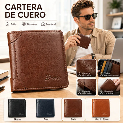 👝✨ Nueva cartera antirrobo de cuero genuino para hombre