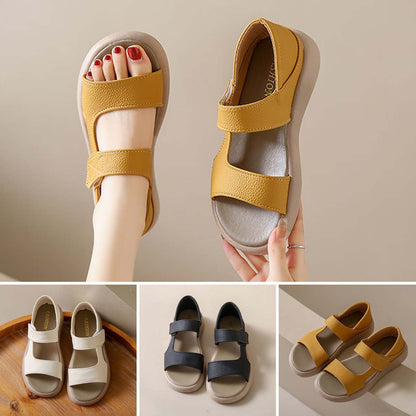 🔥【Precio súper bajo】🔥【Tallas 35-43】👡Sandalias retro de verano de una sola pierna 2026 hechas de cuero suave y suela suave