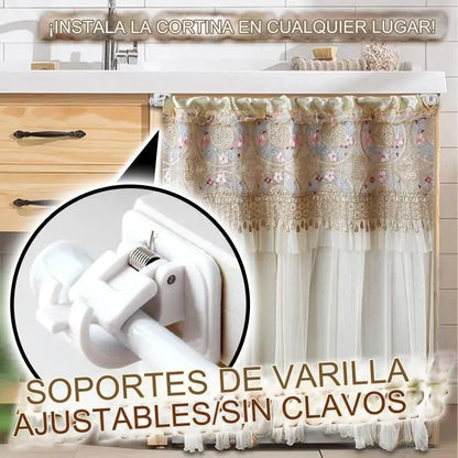 [10 piezas 27 euros]Soporte de varilla ajustable sin taladrar