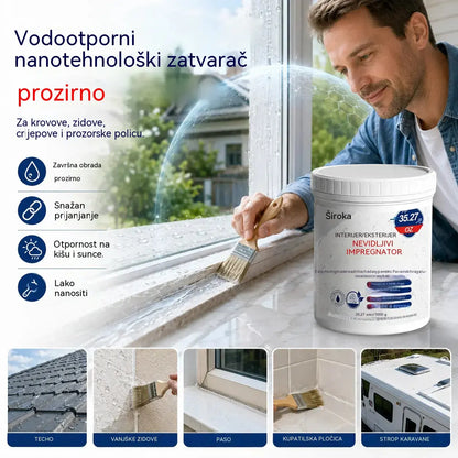 🏠 Prozirno vodootporno brtvilo – popunjava praznine i pukotine. Pogodno za drvo, pločice, staklo i metal! 💪