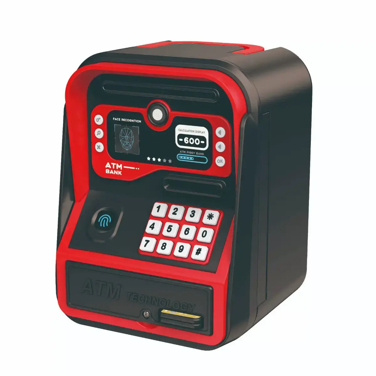 🏧💰 Caja de Ahorro Infantil con Huella y Código | Hucha Electrónica con Función ATM, Tarjeta y Gran Capacidad