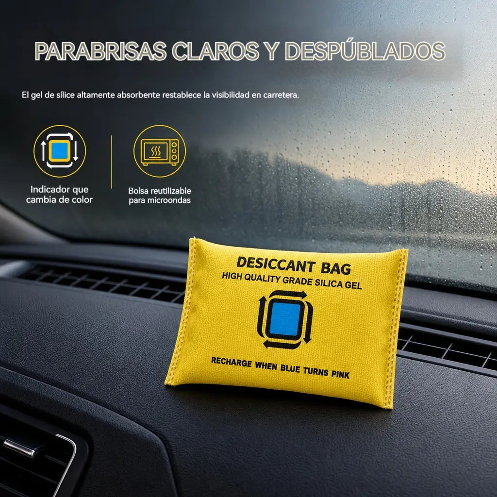[2 piezas 27 euros]Bolsa deshumidificadora de gel de sílice reutilizable para coche