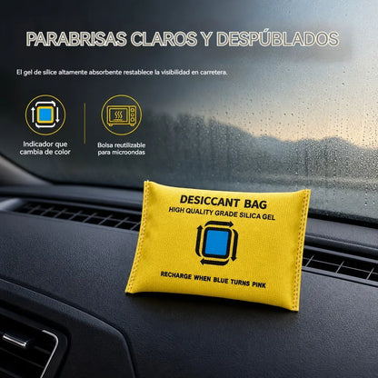 [2 piezas 27 euros]Bolsa deshumidificadora de gel de sílice reutilizable para coche