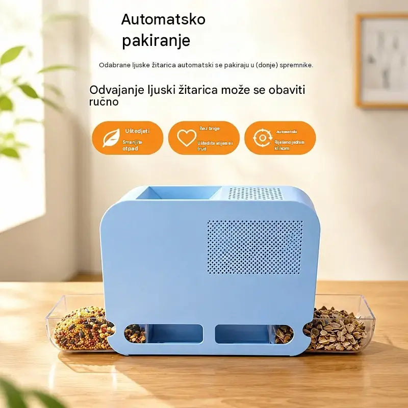Čistač sjemena za ptice: Brzo uklanja prazne ljuske za čišću hranu.