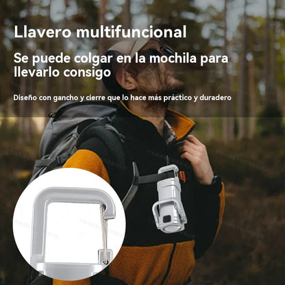 【Compra 1 y llévate 1 gratis】🔥Gran oferta🔥Linterna mini para llave súper brillante e impermeable con salida de 1200 lm