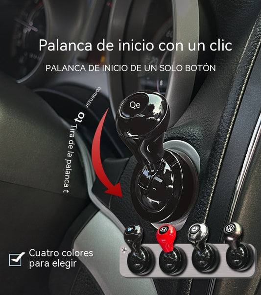 🚗📍Botón de arranque de coche decorativo con forma de bola metálica, universal para todos los coches, en cuatro colores.