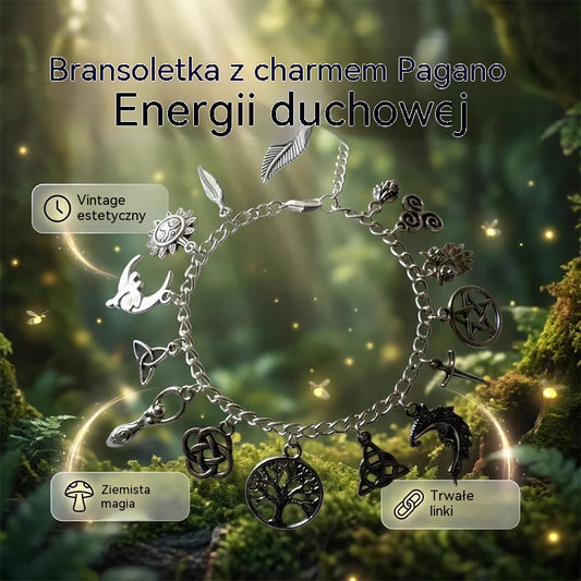 Damska bransoletka typu „charm” w stylu vintage i z mistyczną nutą – biżuteria inspirowana kosmosem, gotykiem i stylem boho 🔮✨