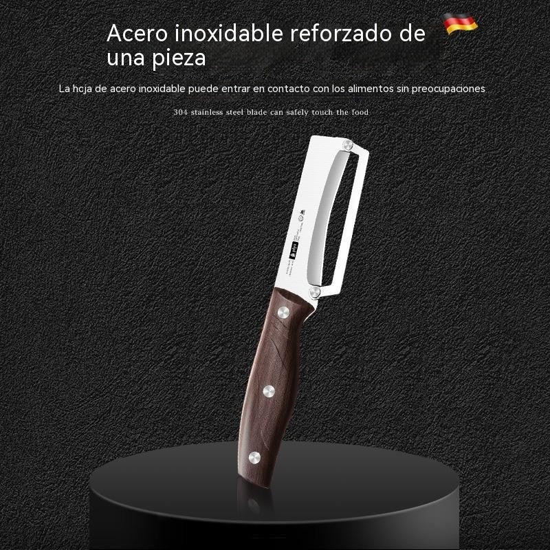 🔪🔥Raspador de cocina multifuncional con cuchillas de acero inoxidable extremadamente afiladas y mango de madera.
