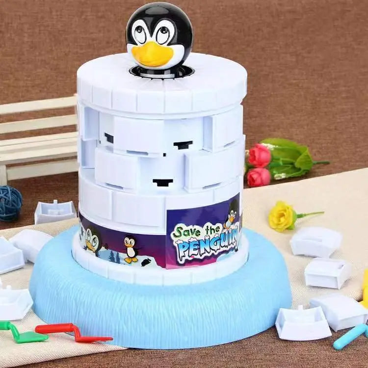Juguete educativo infantil: Juego Salva a los Pingüinos Pequeños; juego de mesa interactivo para padres e hijos.