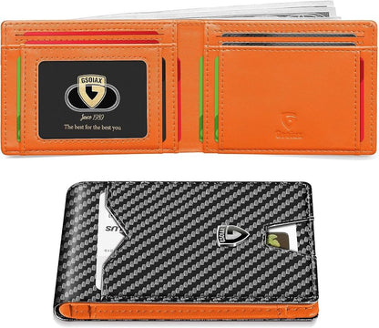 Cartera delgada para hombre con bloqueo RFID